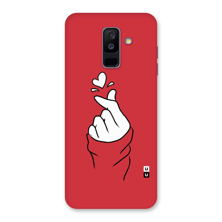 Korean Love Sign Back Case for Galaxy A6 Plus