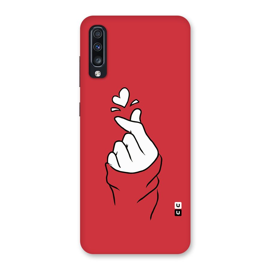 Korean Love Sign Back Case for Galaxy A70