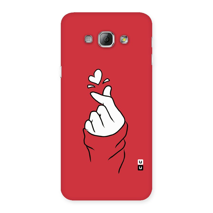 Korean Love Sign Back Case for Galaxy A8