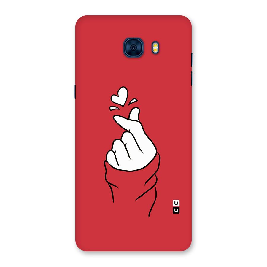 Korean Love Sign Back Case for Galaxy C7 Pro