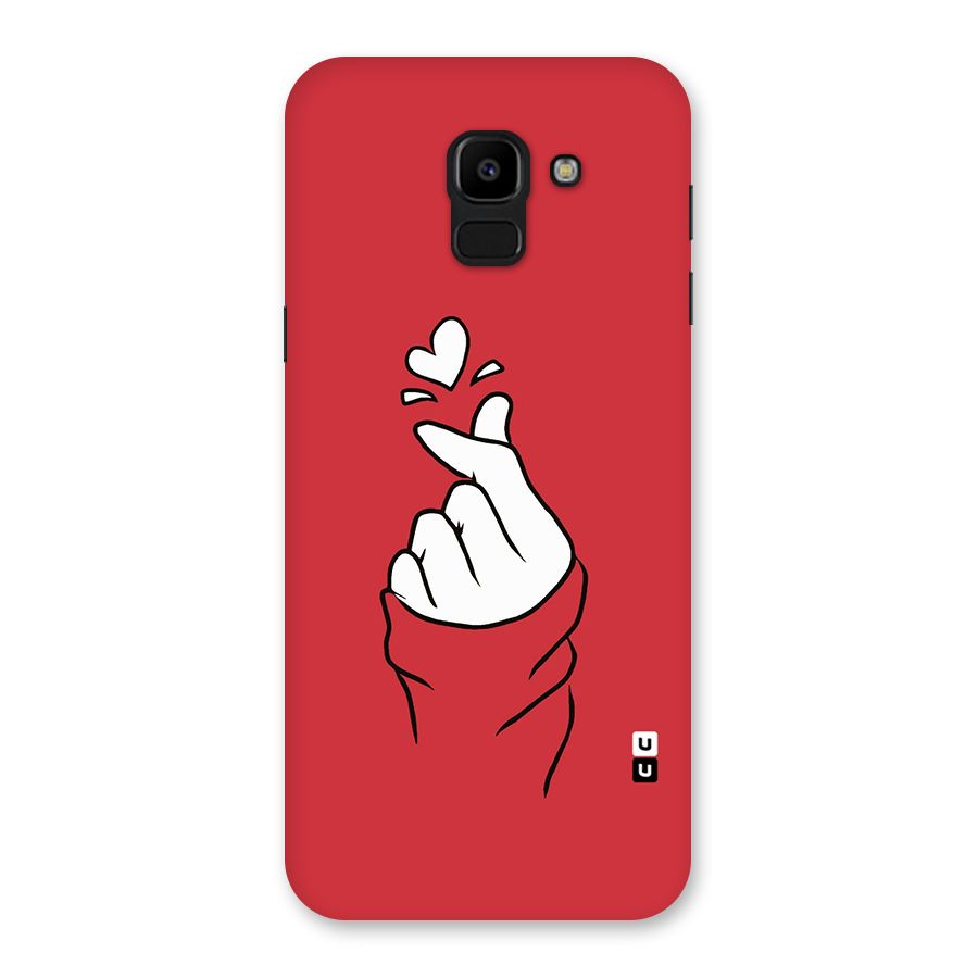 Korean Love Sign Back Case for Galaxy J6