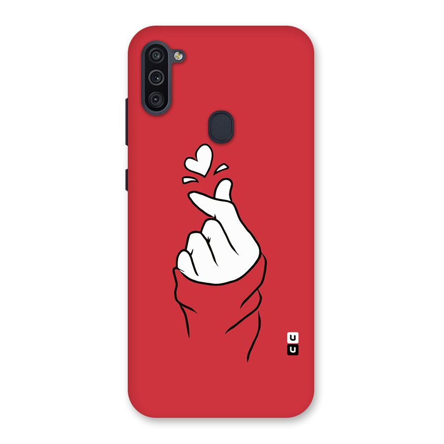 Korean Love Sign Back Case for Galaxy M11