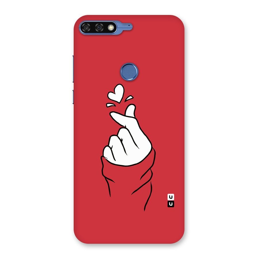 Korean Love Sign Back Case for Honor 7C