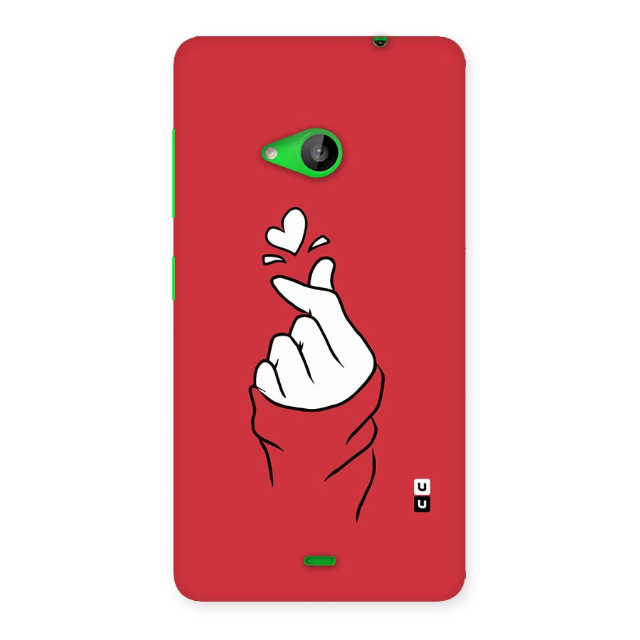 Korean Love Sign Back Case for Lumia 535