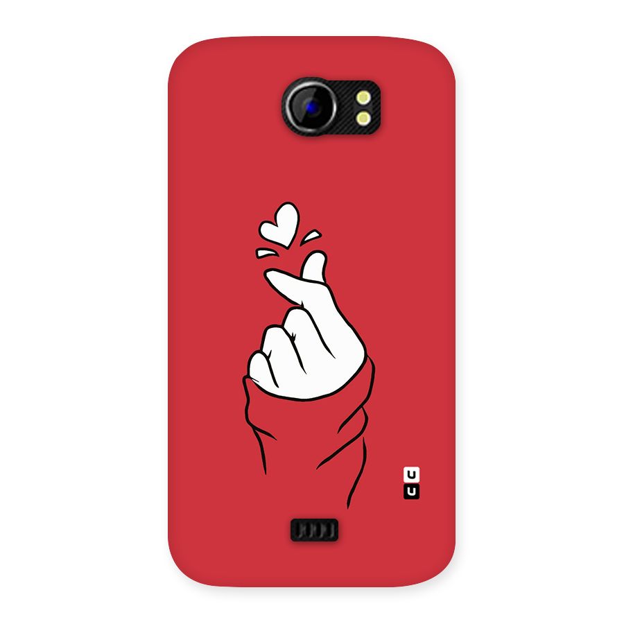 Korean Love Sign Back Case for Micromax Canvas 2 A110