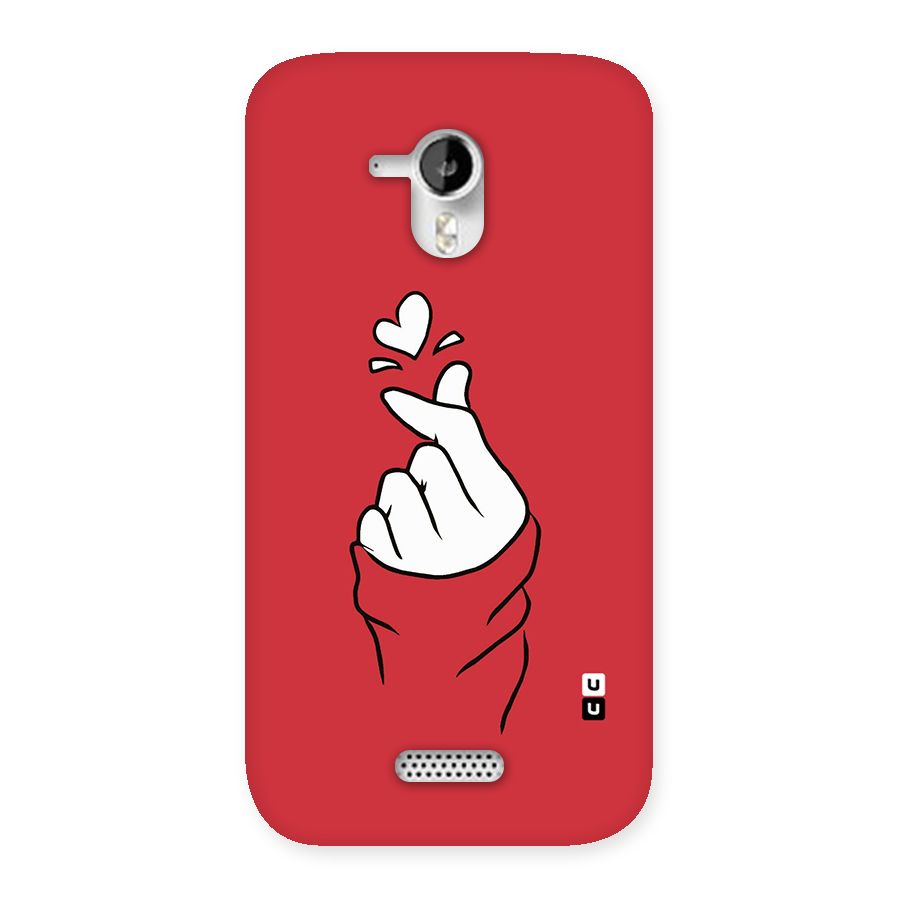 Korean Love Sign Back Case for Micromax Canvas HD A116