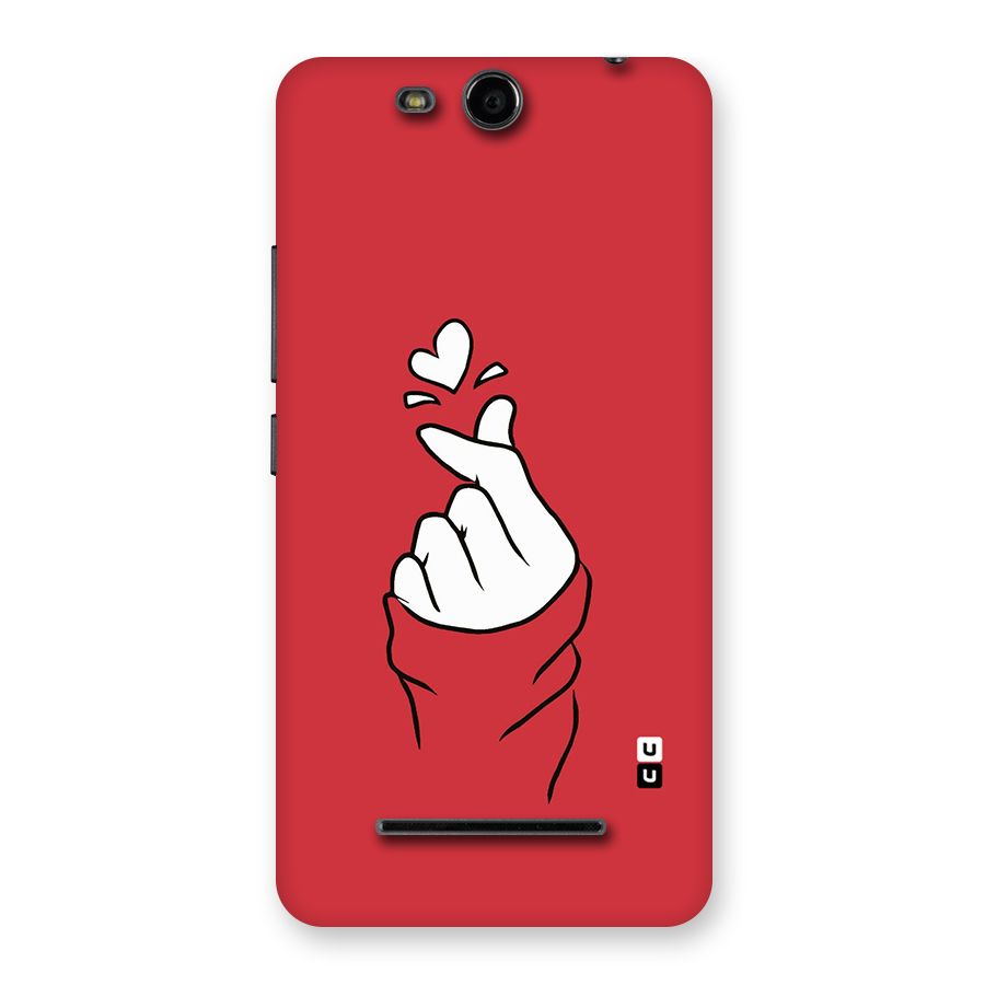 Korean Love Sign Back Case for Micromax Canvas Juice 3 Q392