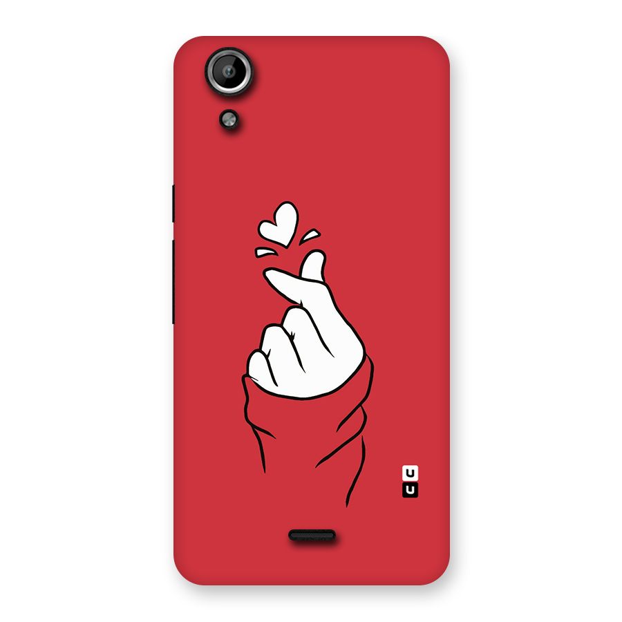 Korean Love Sign Back Case for Micromax Canvas Selfie Lens Q345