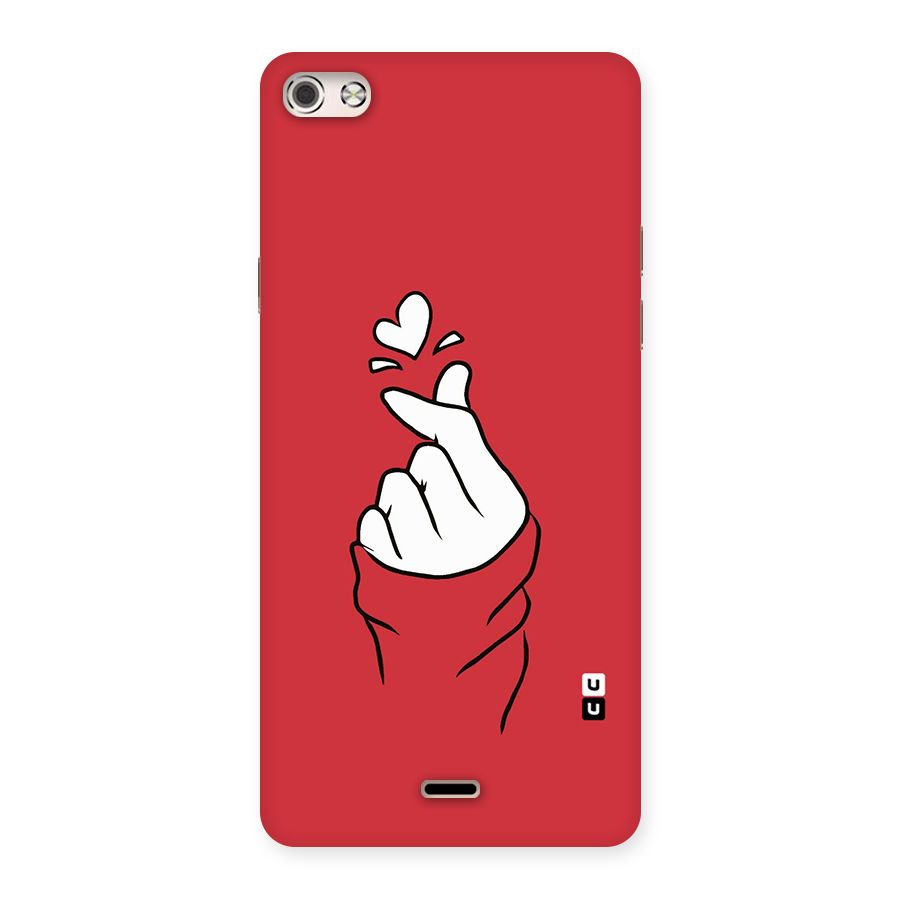 Korean Love Sign Back Case for Micromax Canvas Silver 5