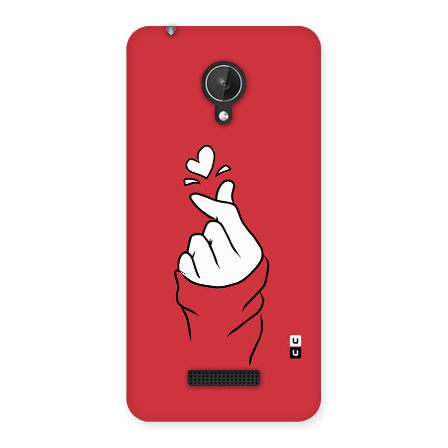 Korean Love Sign Back Case for Micromax Canvas Spark Q380