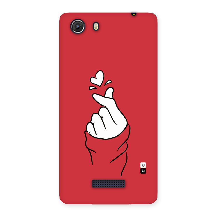 Korean Love Sign Back Case for Micromax Unite 3