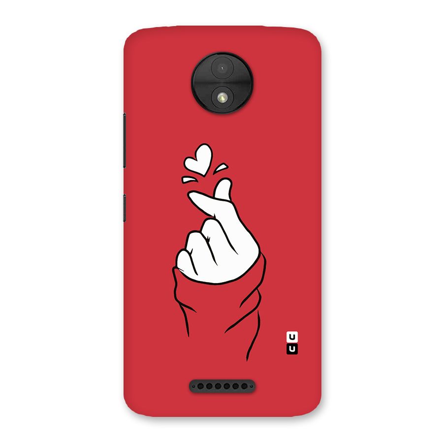 Korean Love Sign Back Case for Moto C