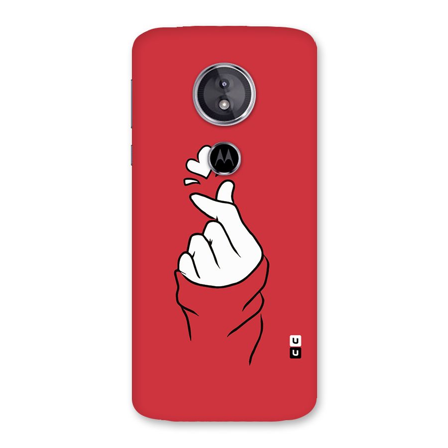 Korean Love Sign Back Case for Moto E5