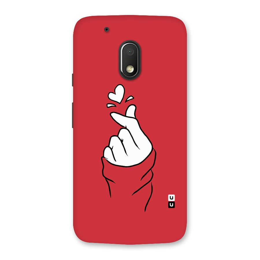 Korean Love Sign Back Case for Moto G4 Play