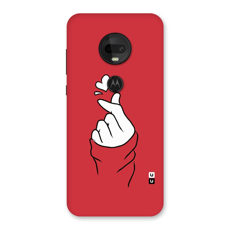 Korean Love Sign Back Case for Moto G7