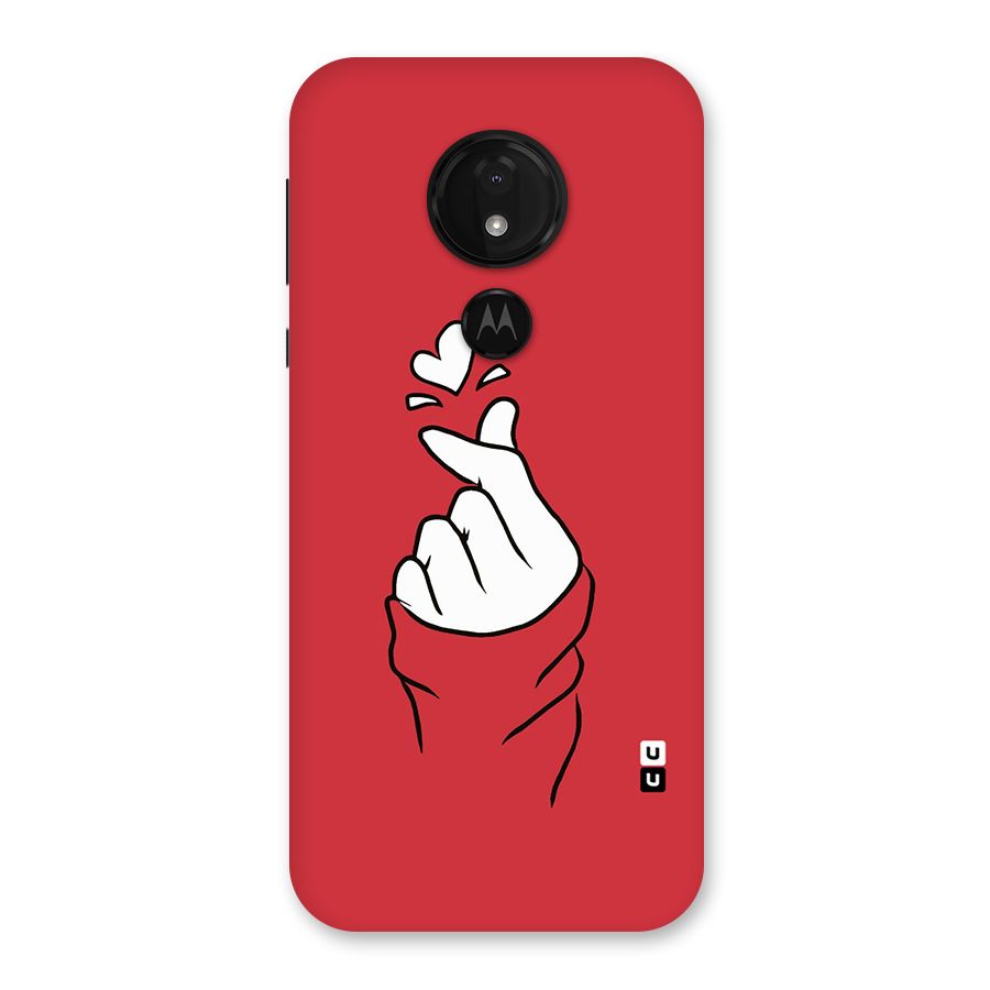 Korean Love Sign Back Case for Moto G7 Power