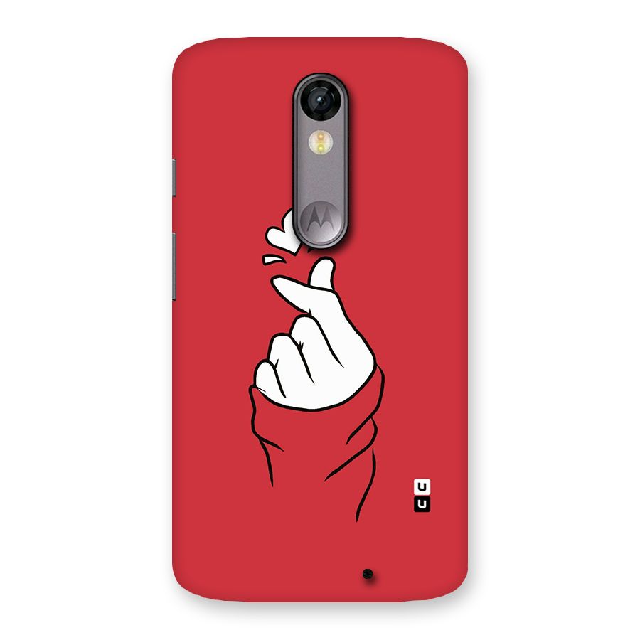 Korean Love Sign Back Case for Moto X Force