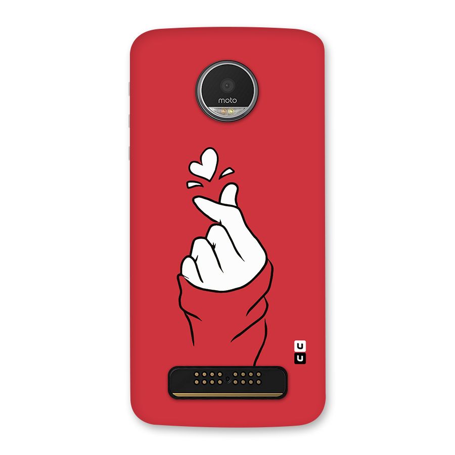 Korean Love Sign Back Case for Moto Z Play