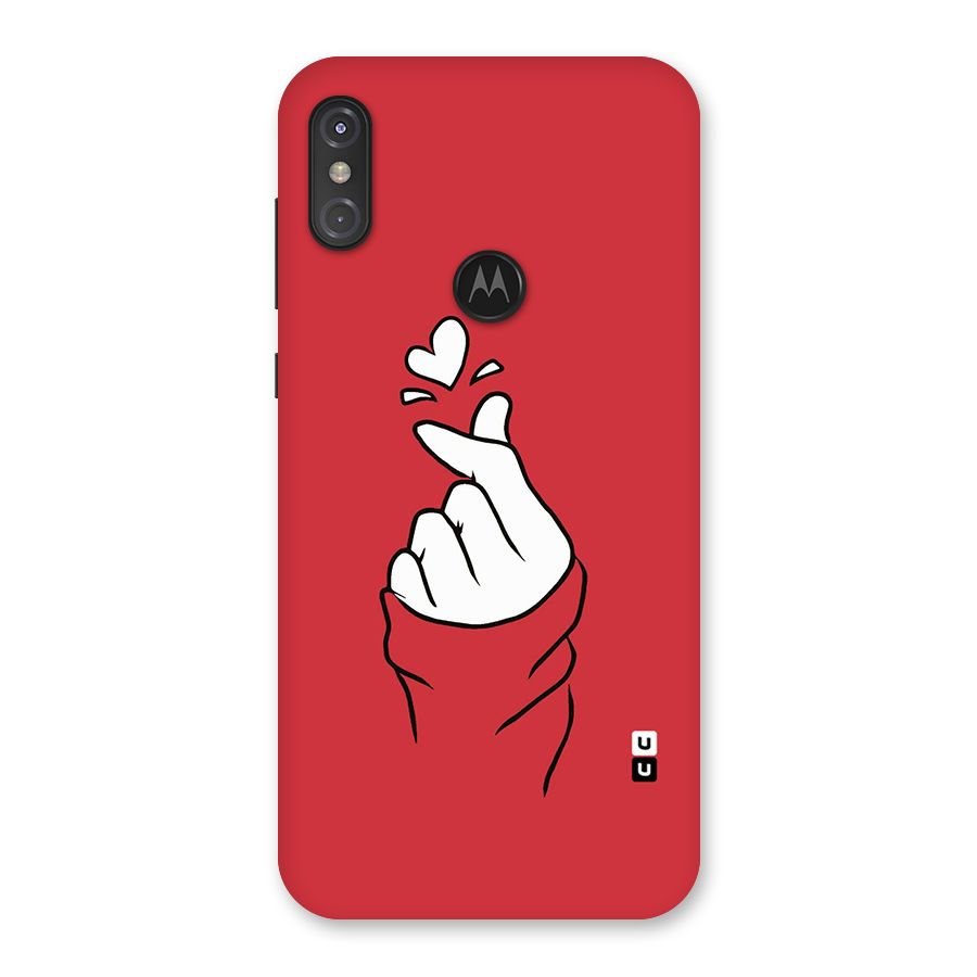 Korean Love Sign Back Case for Motorola One Power