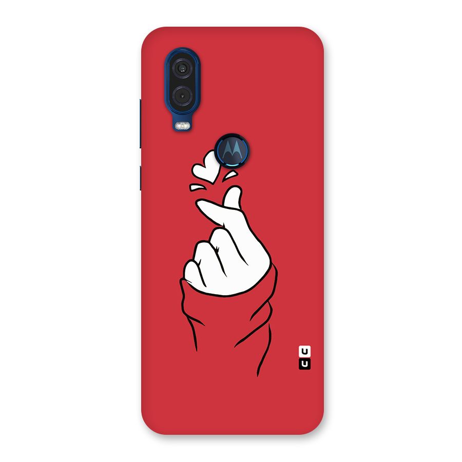 Korean Love Sign Back Case for Motorola One Vision