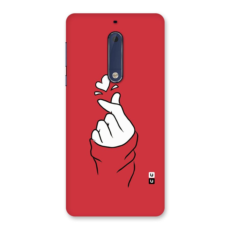 Korean Love Sign Back Case for Nokia 5