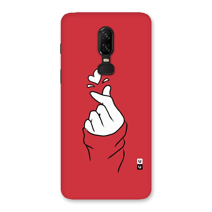 Korean Love Sign Back Case for OnePlus 6