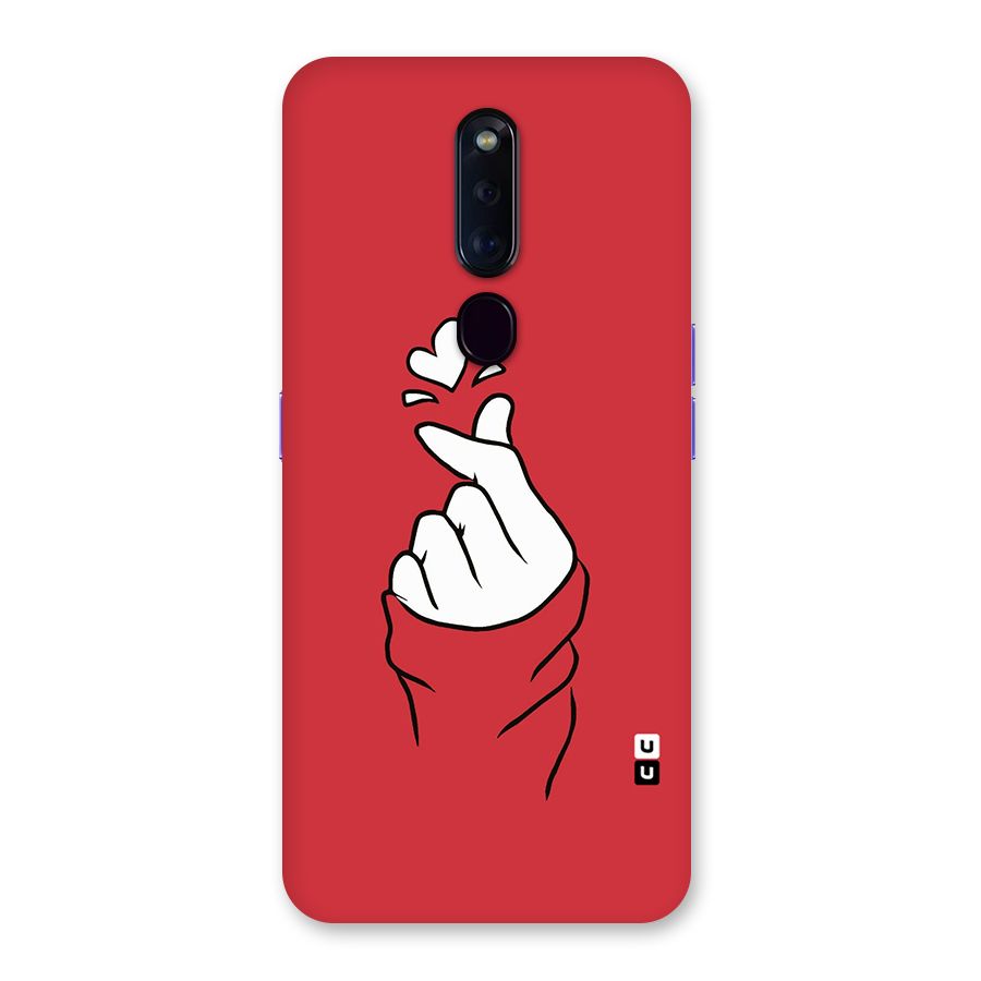 Korean Love Sign Back Case for Oppo F11 Pro