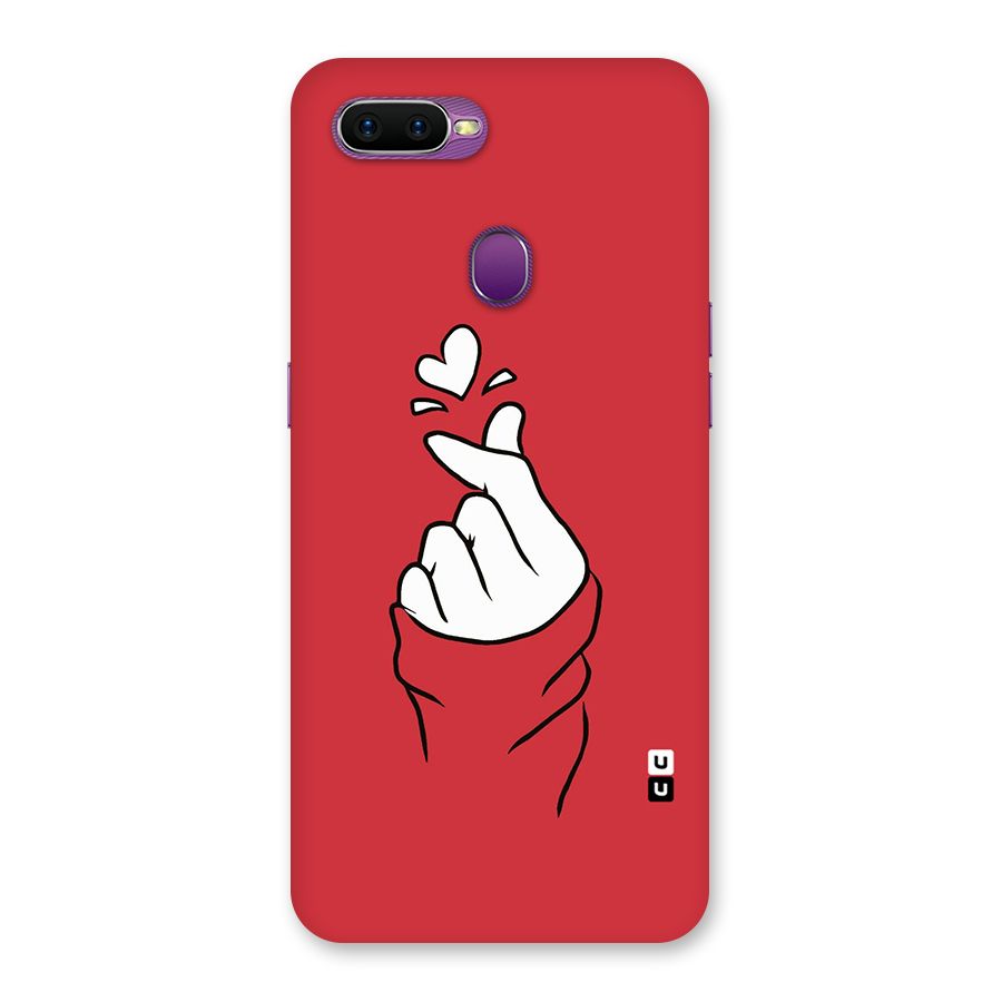 Korean Love Sign Back Case for Oppo F9