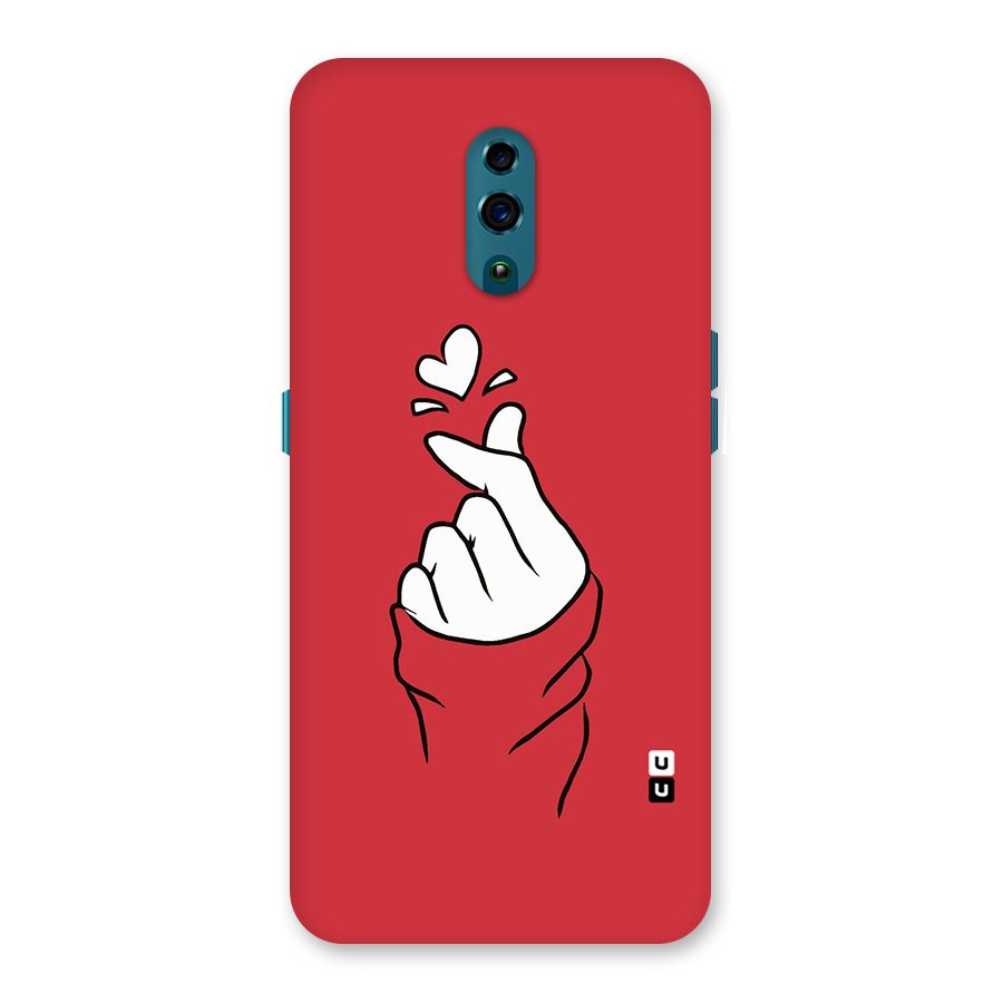 Korean Love Sign Back Case for Oppo Reno
