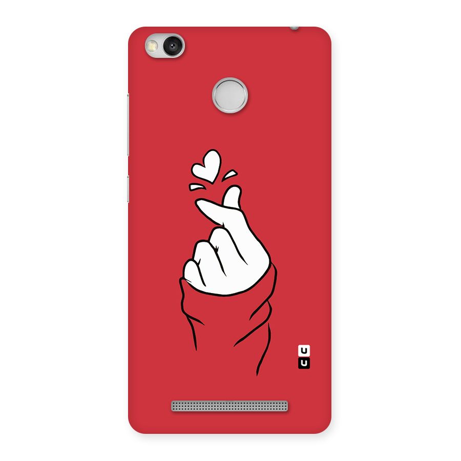 Korean Love Sign Back Case for Redmi 3S Prime