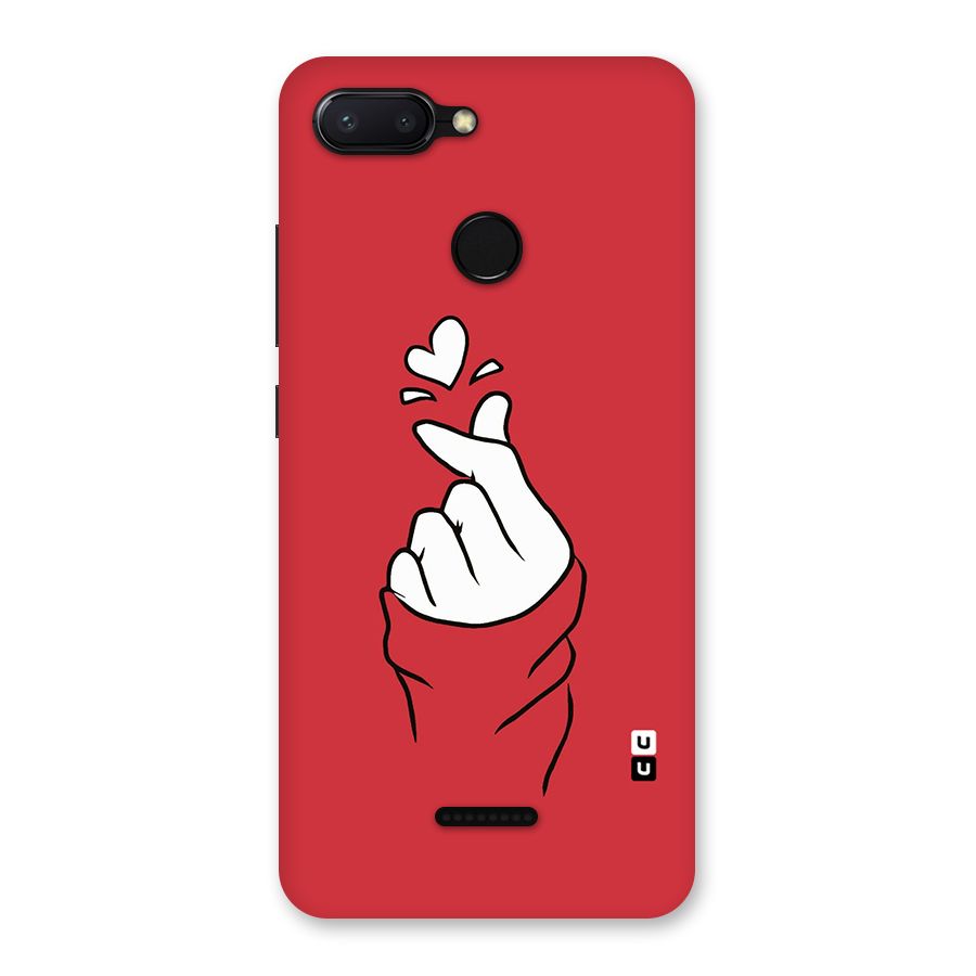 Korean Love Sign Back Case for Redmi 6