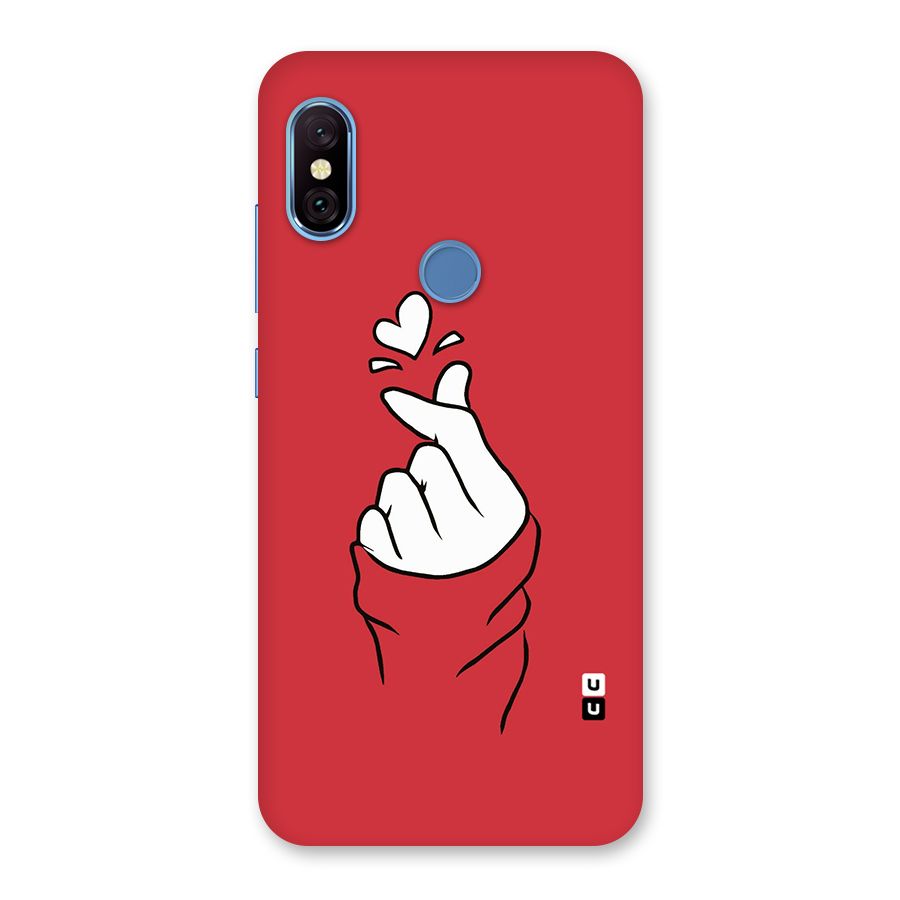 Korean Love Sign Back Case for Redmi Note 6 Pro