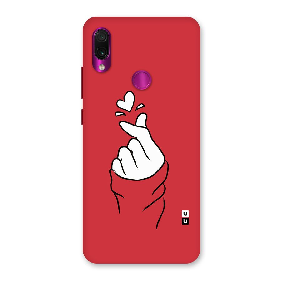 Korean Love Sign Back Case for Redmi Note 7 Pro