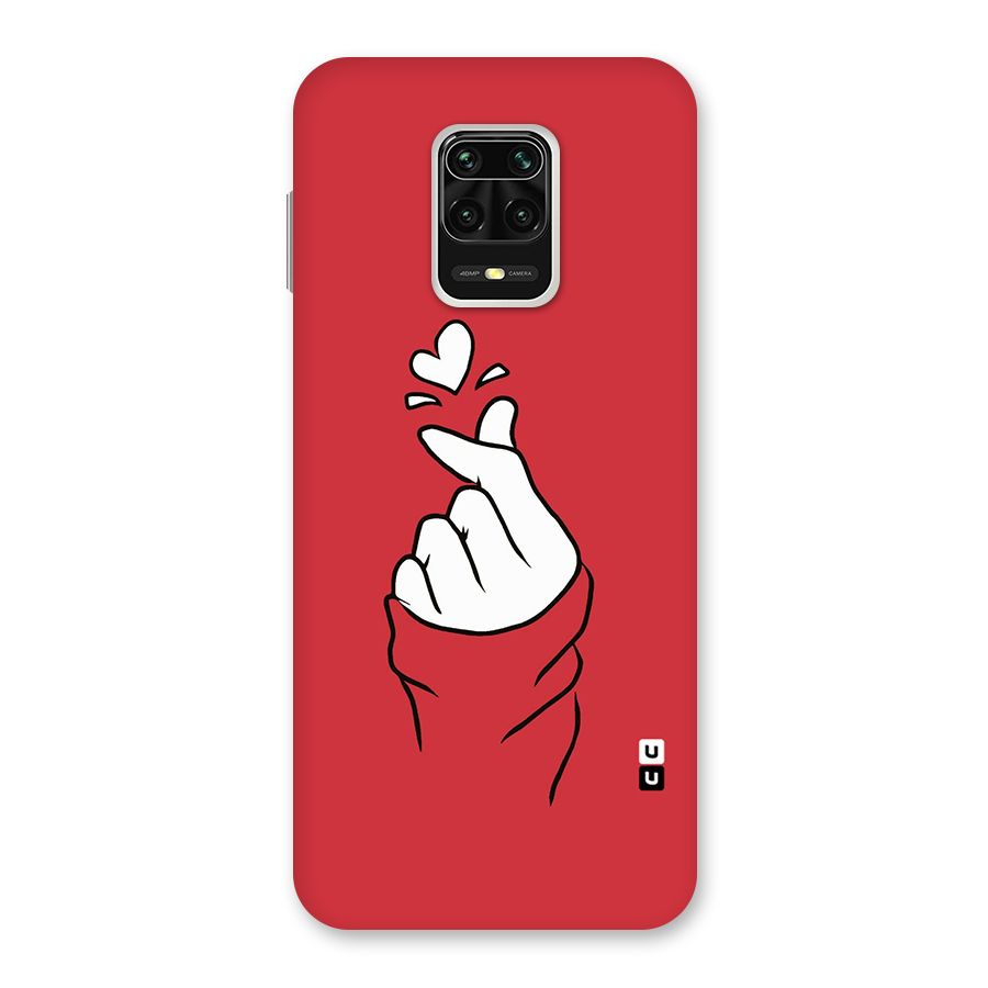 Korean Love Sign Back Case for Redmi Note 9 Pro