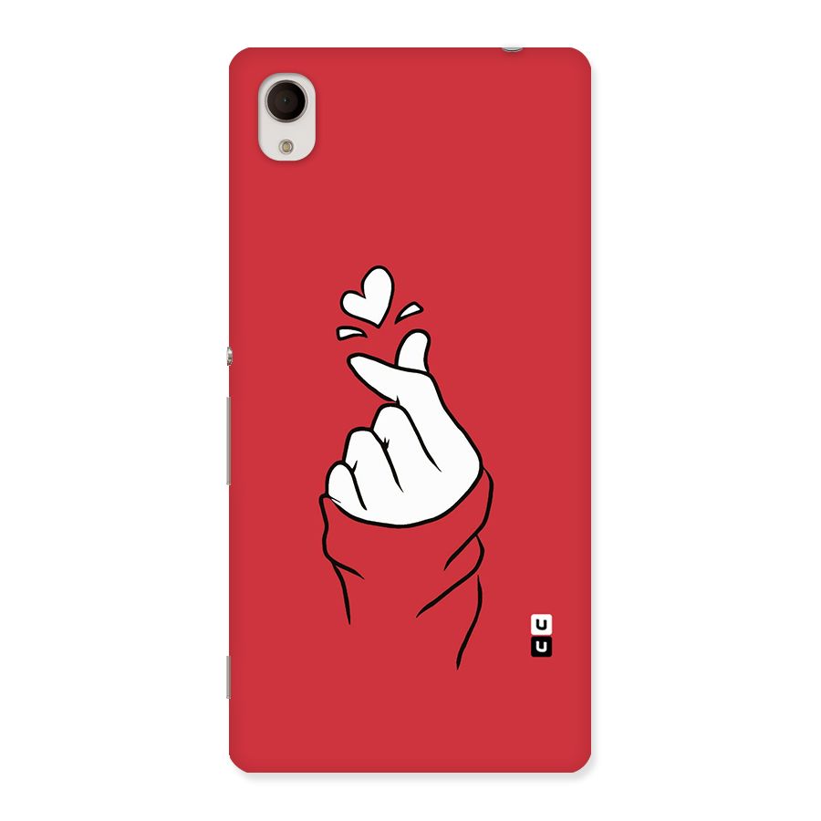 Korean Love Sign Back Case for Xperia M4 Aqua