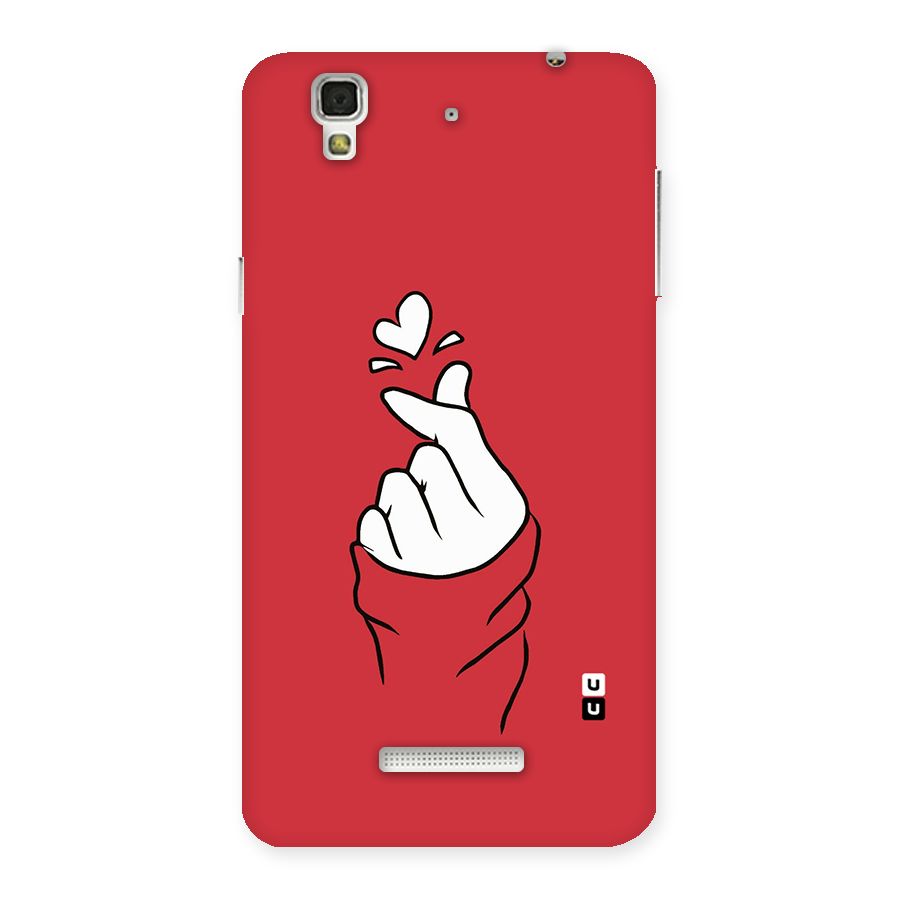 Korean Love Sign Back Case for Yu Yureka