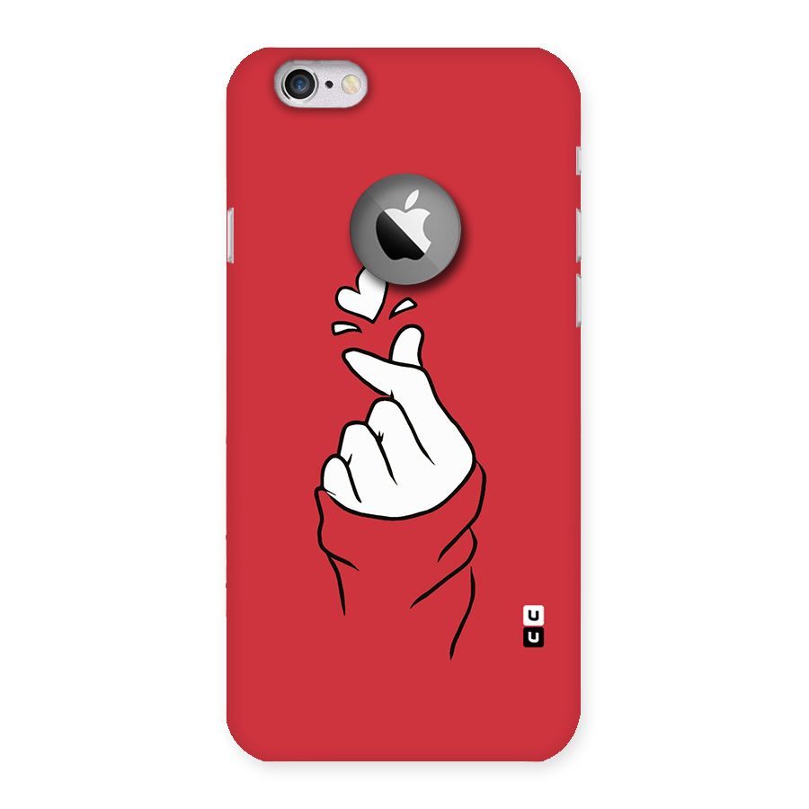 Korean Love Sign Back Case for iPhone 6 Logo Cut