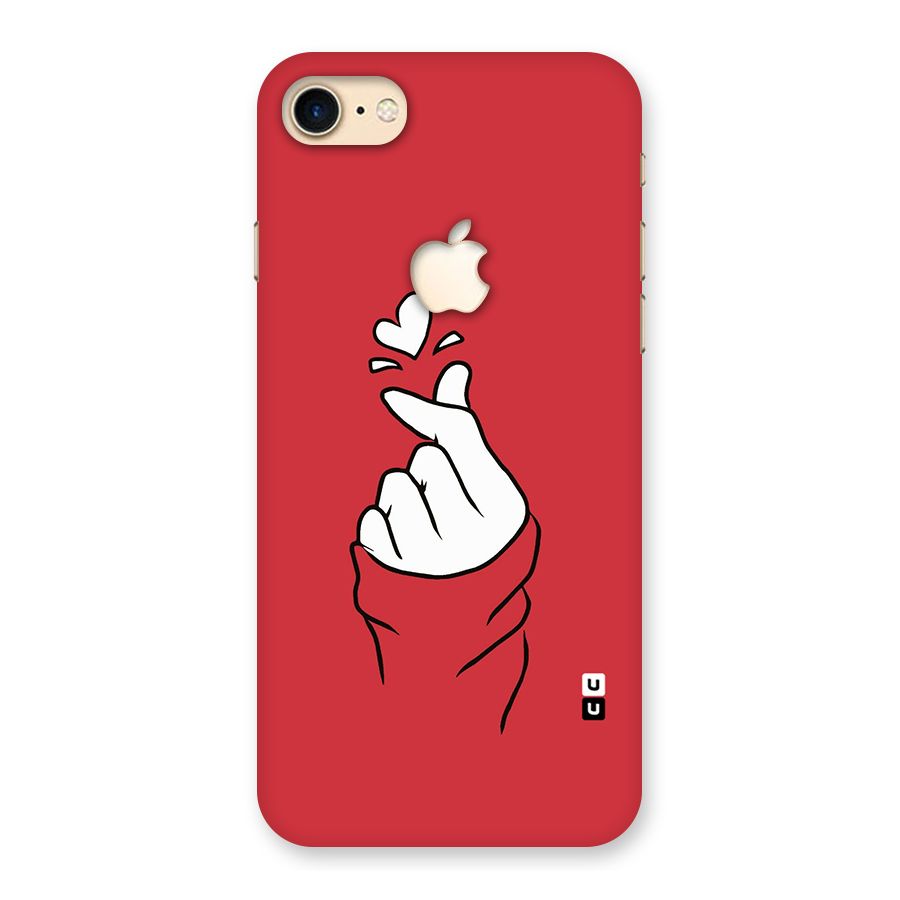 Korean Love Sign Back Case for iPhone 7 Apple Cut