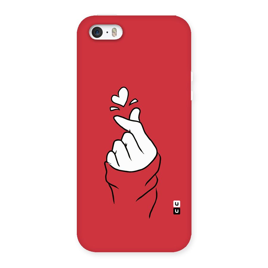 Korean Love Sign Back Case for iPhone SE