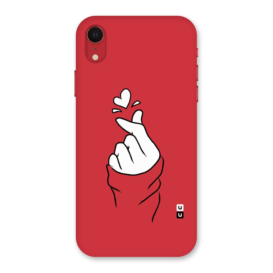 Korean Love Sign Back Case for iPhone XR