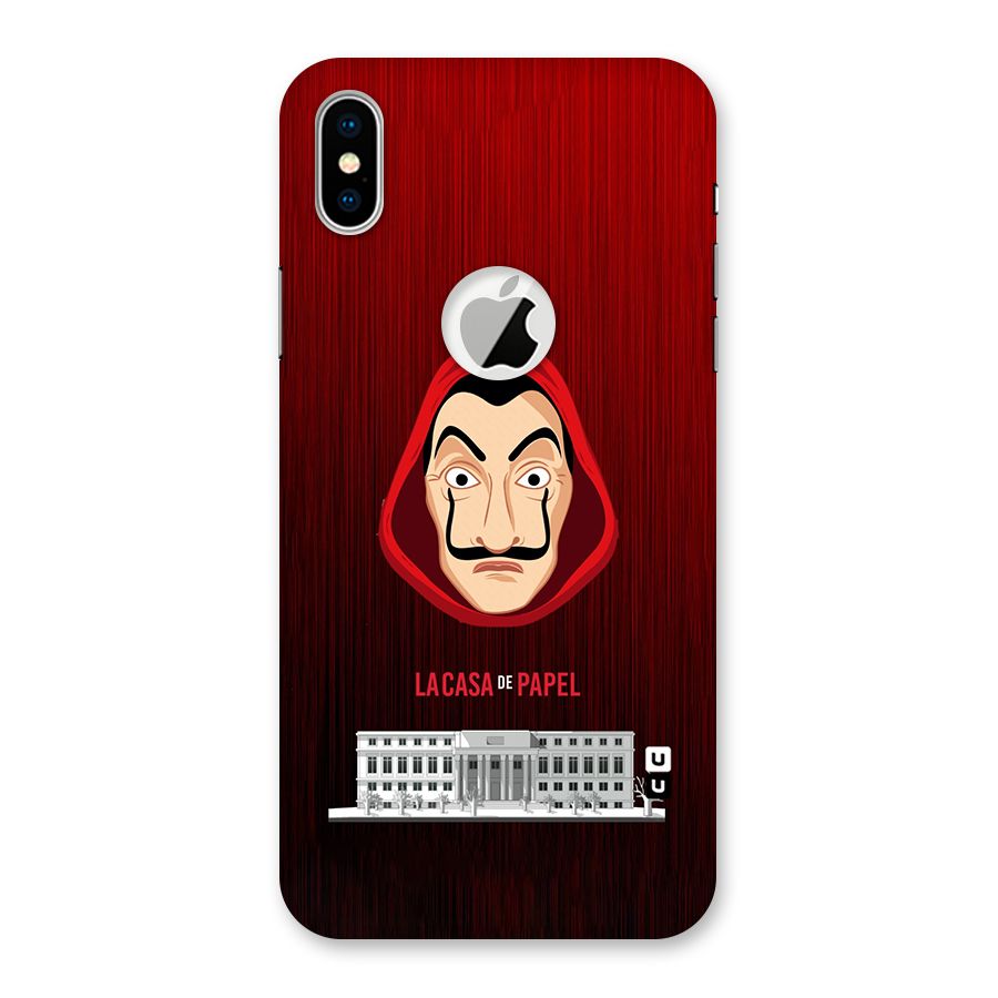 Lacasa Papel Minimalist Back Case for iPhone XS Logo Cut