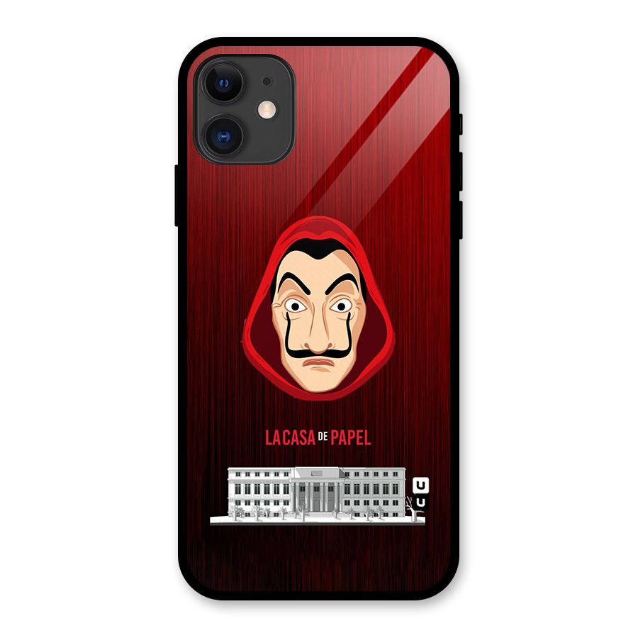 Lacasa Papel Minimalist Glass Back Case for iPhone 11