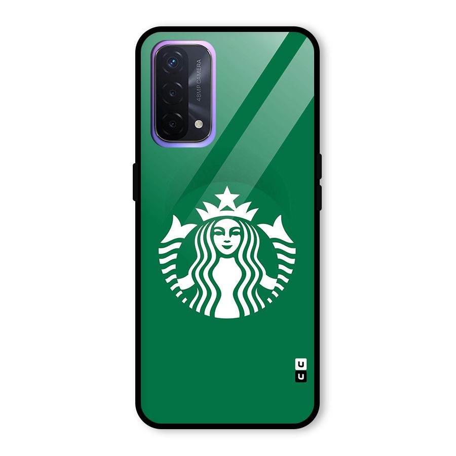 Lady StarBucks Glass Back Case for Oppo A74 5G
