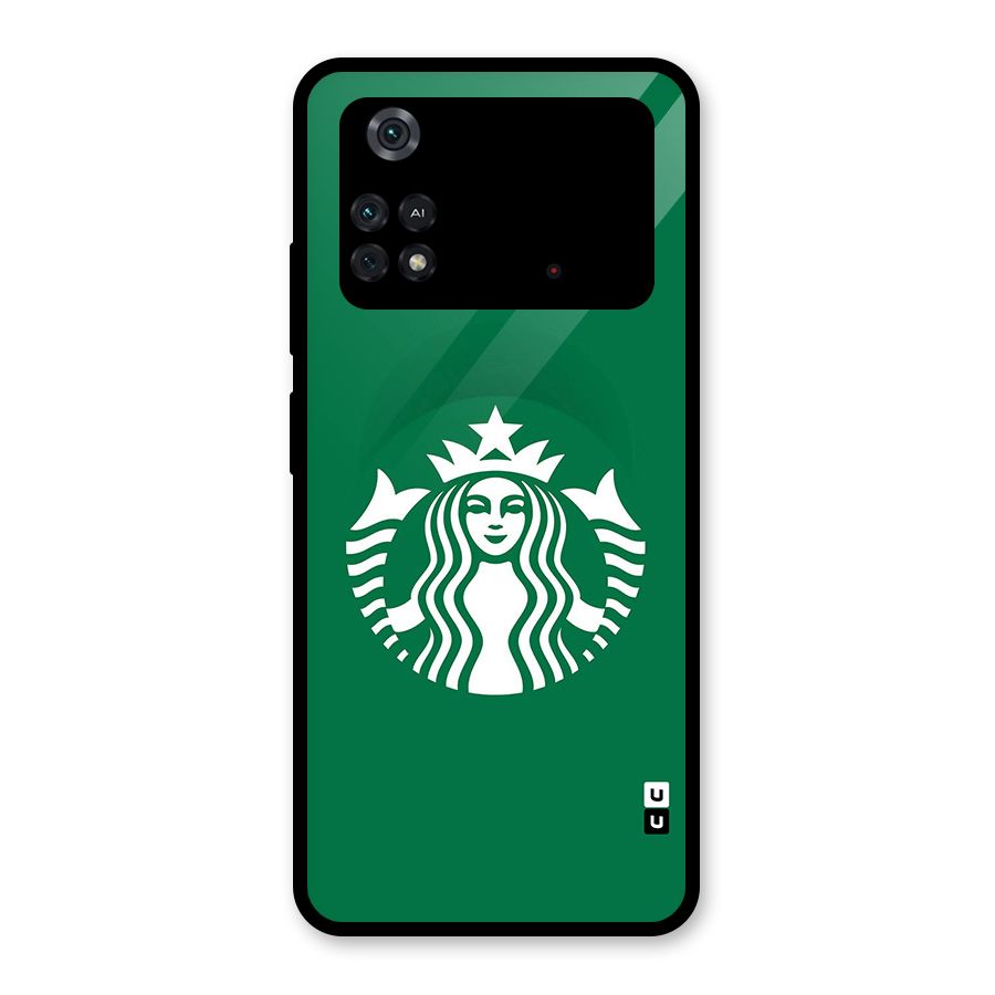 Lady StarBucks Glass Back Case for Poco M4 Pro 4G