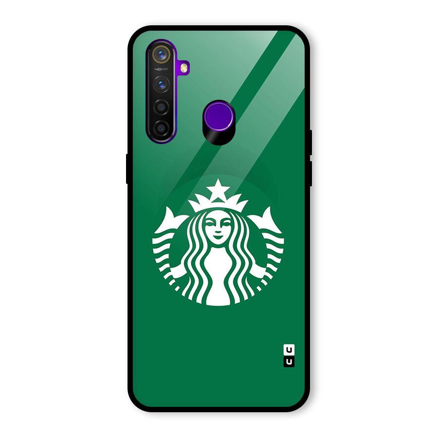 Lady StarBucks Glass Back Case for Realme 5 Pro