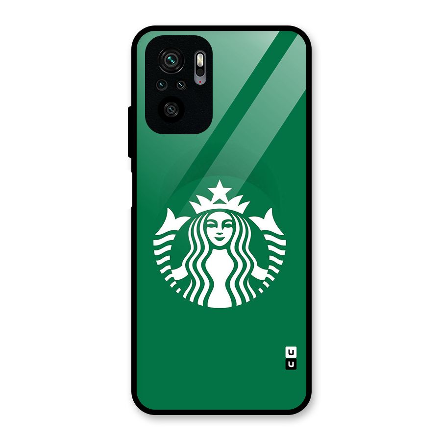 Lady StarBucks Glass Back Case for Redmi Note 10S