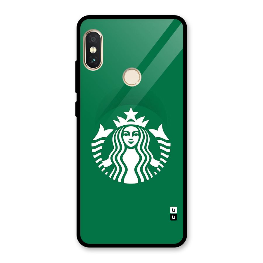 Lady StarBucks Glass Back Case for Redmi Note 5 Pro
