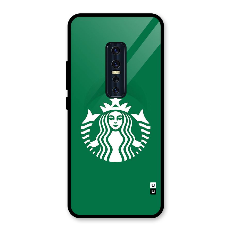 Lady StarBucks Glass Back Case for Vivo V17 Pro