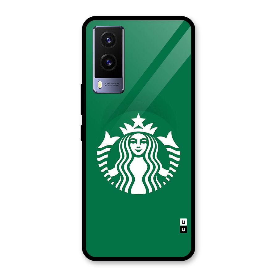 Lady StarBucks Glass Back Case for Vivo V21e 5G
