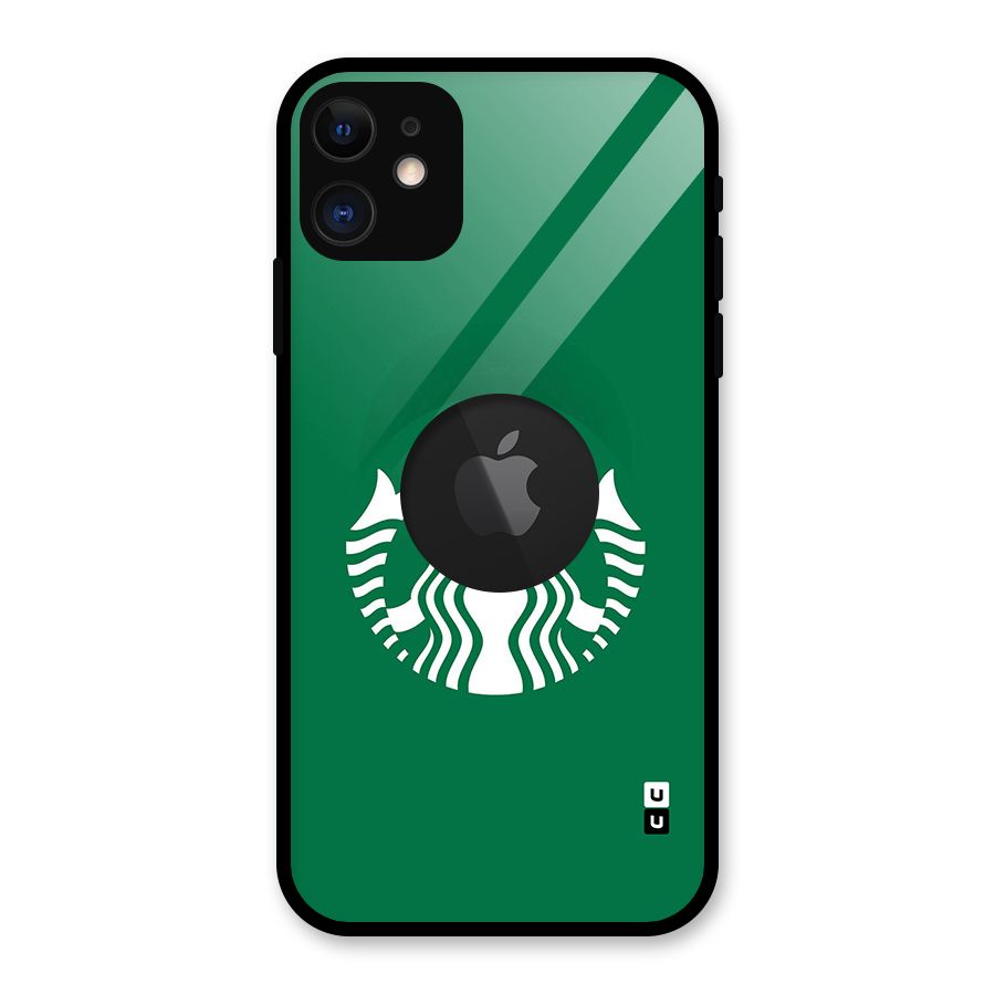 Lady StarBucks Glass Back Case for iPhone 11 Logo Cut